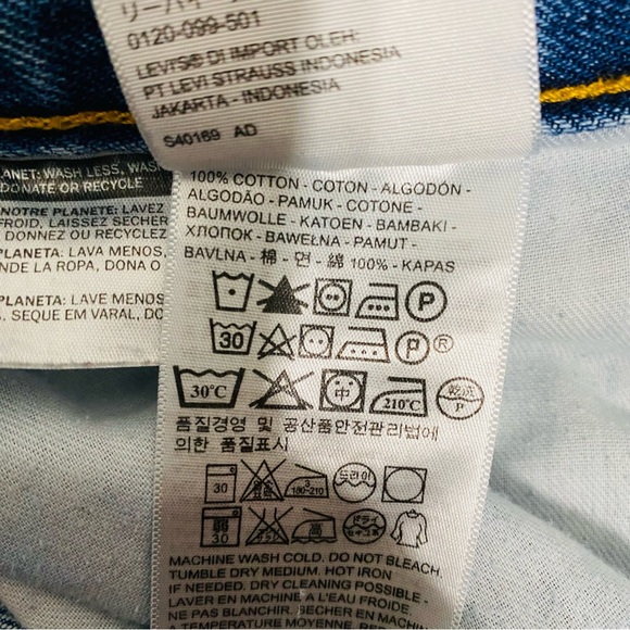 Levis Mens Light Blue Washed 505 Jeans Size 34 X 29 - Picture 6 of 9